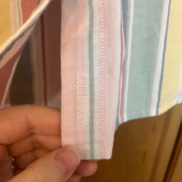 L.L. Bean Striped Button Down Shirt 100% Cotton - Picture 2 of 5